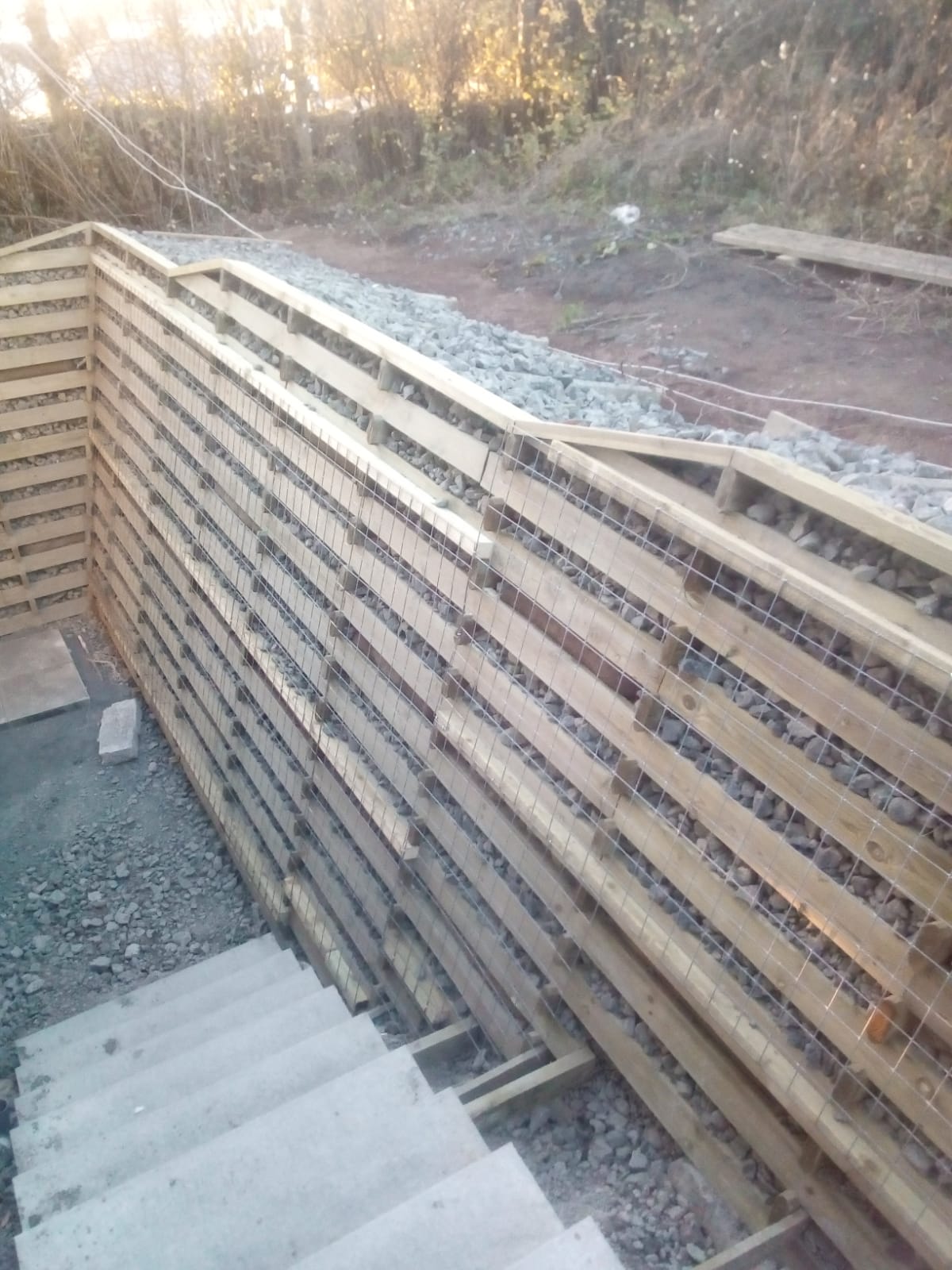 Timber Crib Retaining Wall Kincardine Bridge Jml Contracts